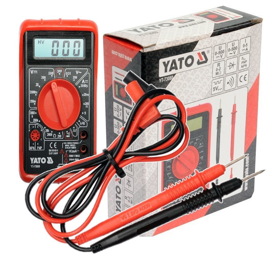 Мультиметр цифровий з продзвонкою (тестер) YATO YT-73080 Київ - фото 3