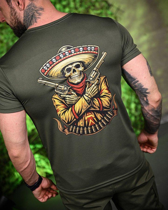 Тактическая потоотводящая футболка Mexico oliva ПП7706 Одесса - изображение 4