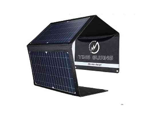 Складное солнечное зарядное устройство Solare 28W USB + Type-C + DC (18V/1.5A) выходы (6358-EU+DC) Винница