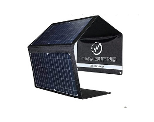 Складаний сонячний зарядний пристрій Solare 28 W USB + Type-C + DC (18V/1.5A) виходи (6358-EU+DC) Вінниця - фото 1
