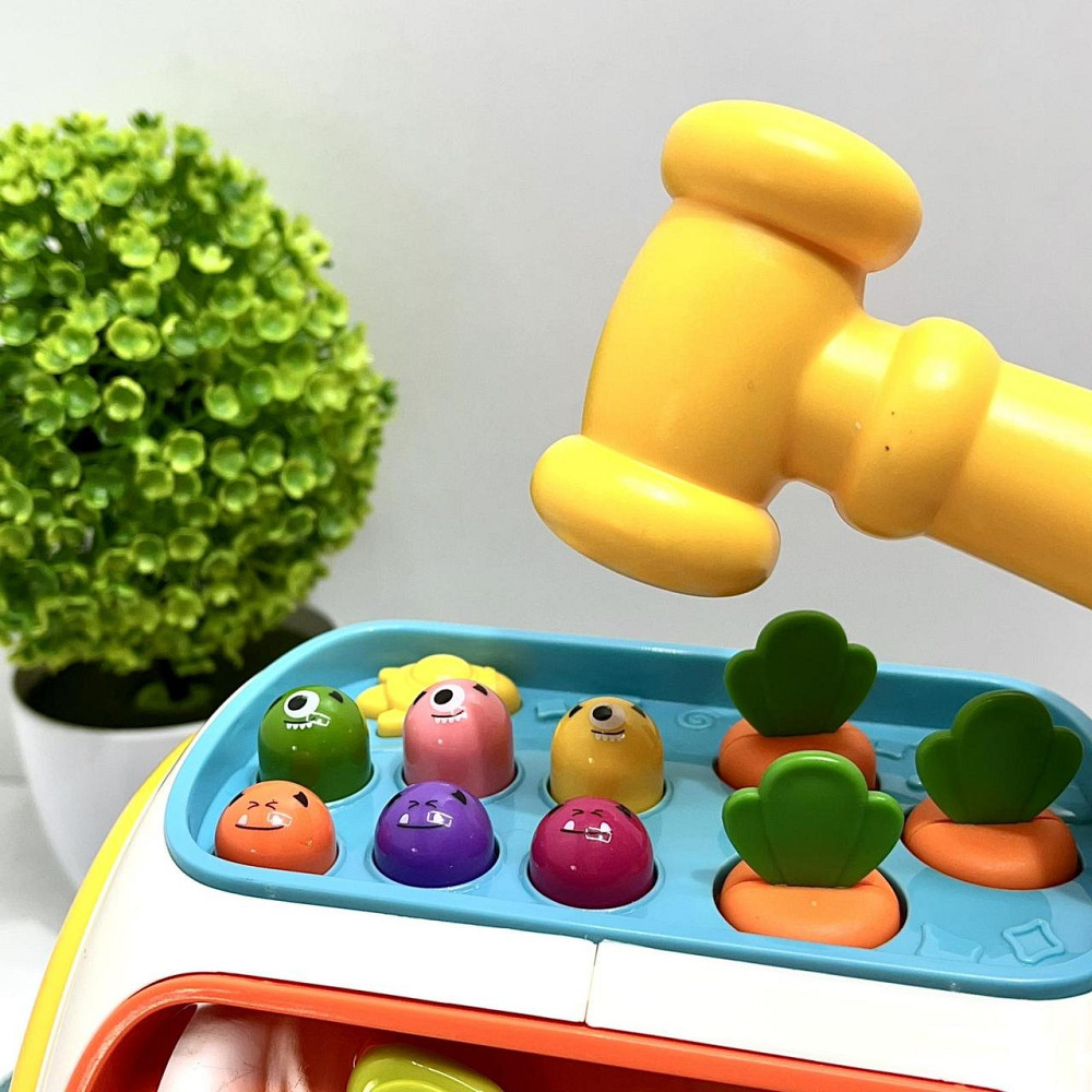 Багатофункціональний розвиваючий Куб 9в1 сортер шестерні піаніно годинник рухливі деталі ксилофон (6216) Чернигов - изображение 2