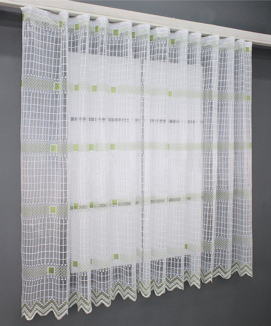 Тюль VR-Textil 1230т Juli Сетка Белый с зеленым 300х150 см (40-132) Киев - изображение 2