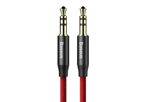 Кабель AUX Audio TRS M/M 1.0 м Yiven Audio Cable M30 червоно-чорний Baseus Вінниця