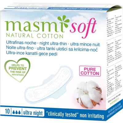 Гигиенические прокладки Masmi Soft Ultra Night 10 шт. (8432984000585) Винница