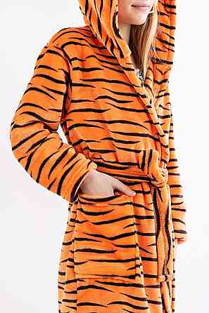 Халат детский теплый, оранжевый Тигренок топ Крохатушка одяг Киев