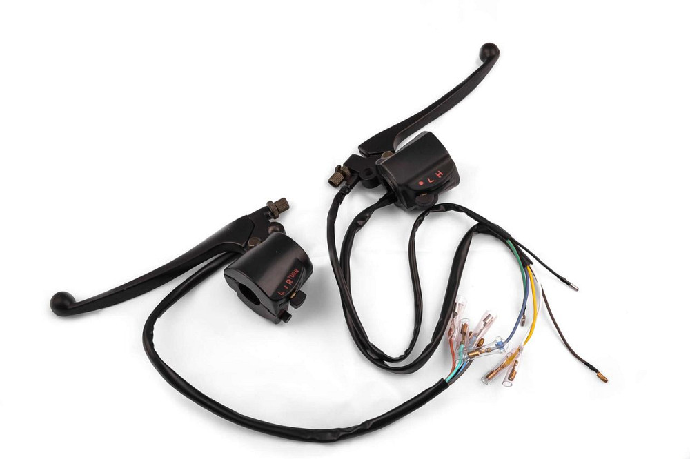 Блоки кнопок руля (пара) Сузуки AX100 (черные, рычаги, крепление) Мукачево - изображение 1