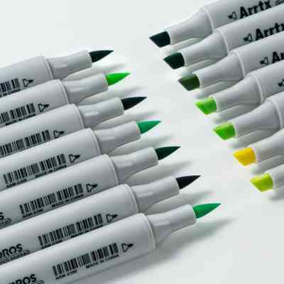 Художественный маркер Arrtx Спиртовые Oros ASM-03GN 24 цвета, зеленые оттенки (LC302512) Винница