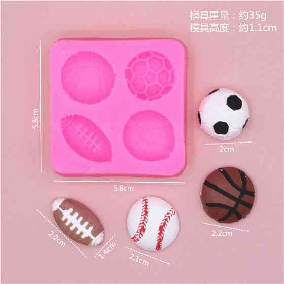 Молд силіконовий М`ячі 58 на 58 мм рожевий Київ