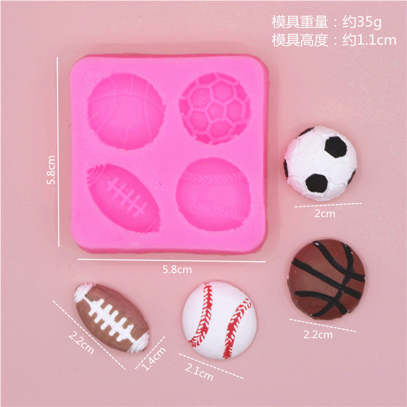 Молд силиконовый Мячи 58 на 58 мм розовый Киев - изображение 2