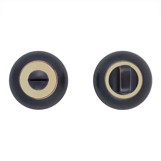 Сантехнічний фіксатор Gavrohe A5-WC ORB/PB (накладка на двері санвузла з поворотником) чорний з патиною/ золото Київ