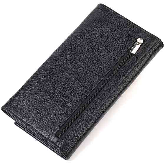 Функциональный кошелек для женщин из натуральной кожи CANPELLINI 21822 Черный Киев