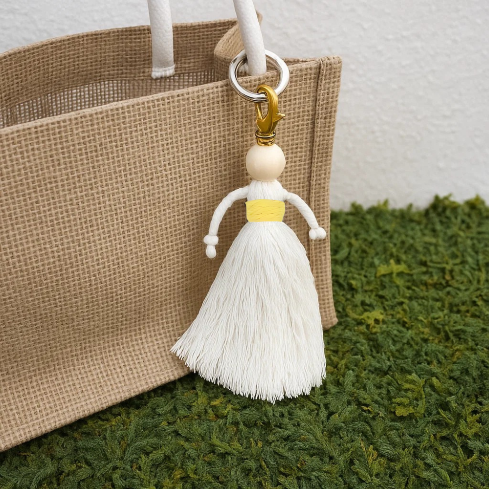 Набор макраме для рукоделия и плетения брелока 