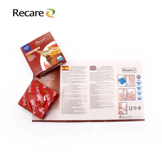 Презервативи Recare Cola Dotted&Ribbed Condoms 3 шт, з пухирцями та ребрами, аромат: Кола Львів