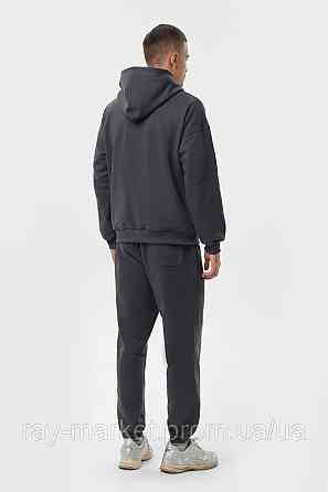 Костюм чоловічий худі на блискавці та штани Темно-сірий  RAY PREMIUM LOOSE U0809 (U0809M-Dark Grey) 3XL Київ
