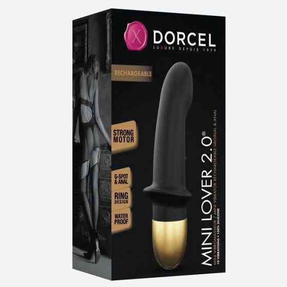 Вібратор Dorcel Mini Lover Black 2.0 перезаряджуваний, для точки G і масажу простати Sex Aura Київ