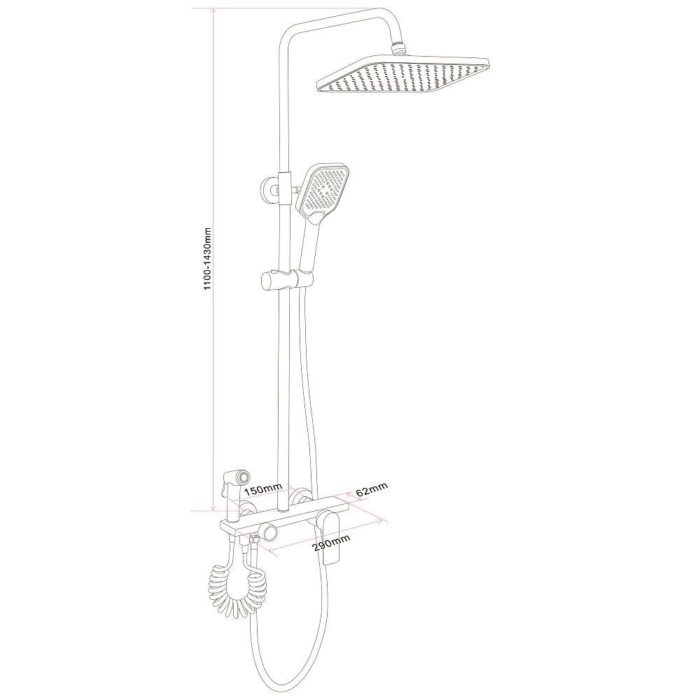 Душова система Globus Lux TURIN  GLTU-0550 Тернопіль - фото 2