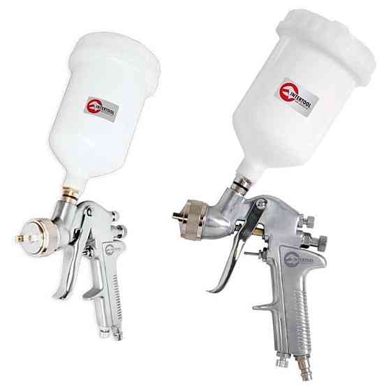 Фарба пневматична HP, форсунка 1.4мм, верхній пластиковий бачок 600мл, 5бар. Мукачево