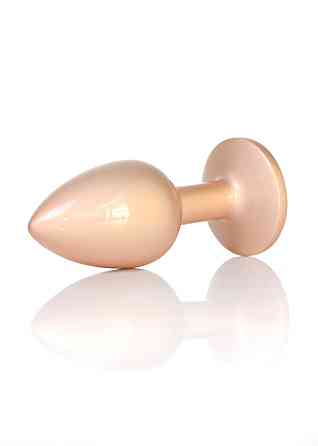Анальная металлическая пробка Plug-Jewellery Pearl Gold PLUG- Clear S Sex Aura Киев