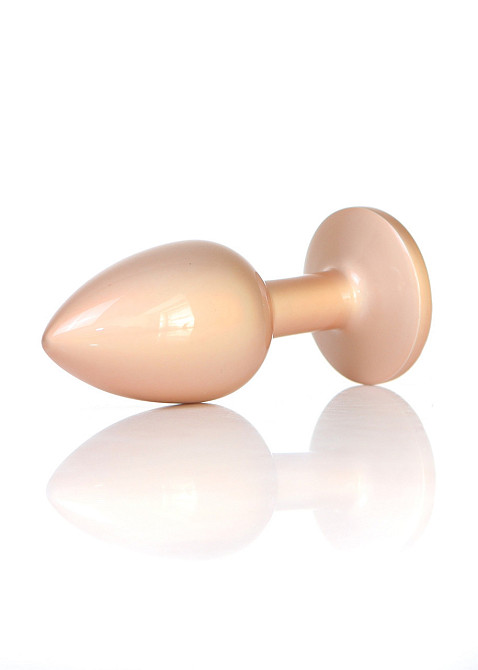 Анальная металлическая пробка Plug-Jewellery Pearl Gold PLUG- Clear S Sex Aura Киев - изображение 5