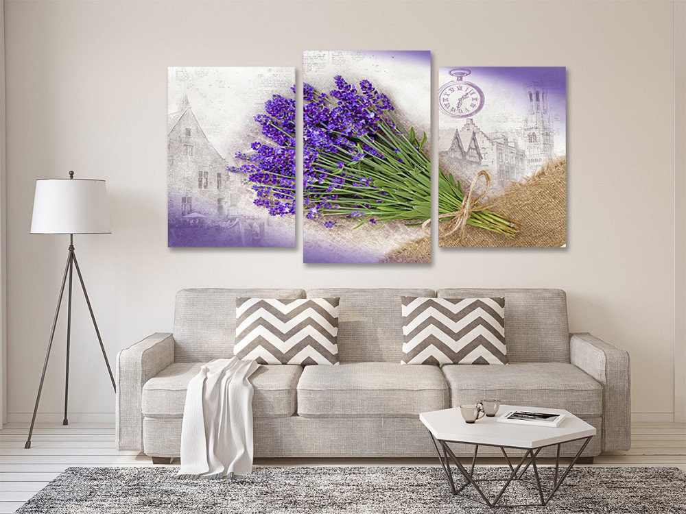 Модульная картина в гостиную / спальню Лаванда Art-617_3 Киев - изображение 2