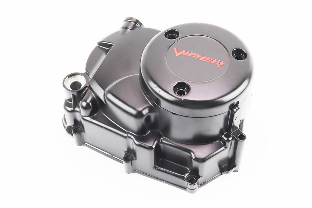 Кришка двигуна права (де щуп) 110cc автомат, ЧОРНА матова Київ - фото 1