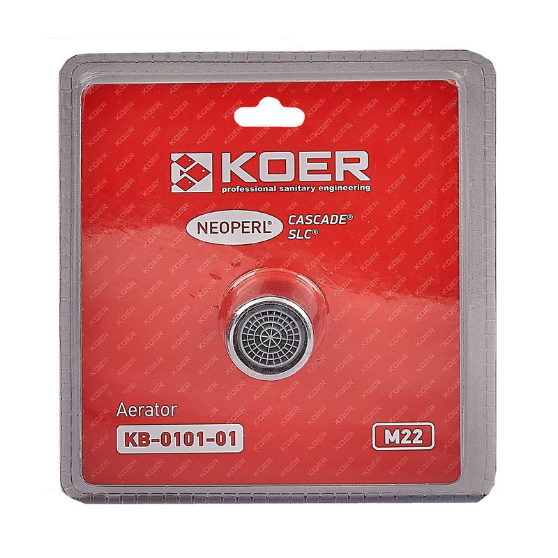 Аератор М-22 Koer KB-0101-01 NEOPERL CASCADE SLC (Колір хром) (AC0635) ( 21952 ) Харків - фото 2