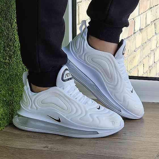 Кроссовки Nike 720 Белые Мужские Найк с Амортизацией Тканевые Летние (размеры: 40,41,42,43,44,45) Видео Обзор Днепр