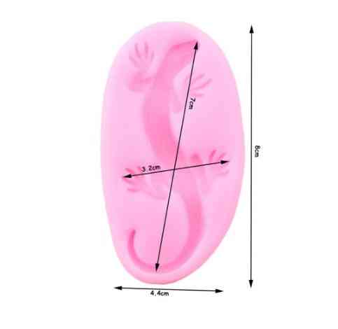 Молд силиконовый Ящерица 80 на 44 мм розовый Киев