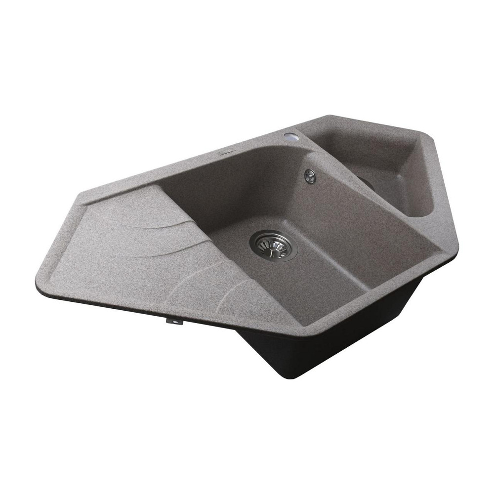 Гранітна мийка Globus Lux GARDA мокко 1000х500мм (000022977) Київ - фото 3