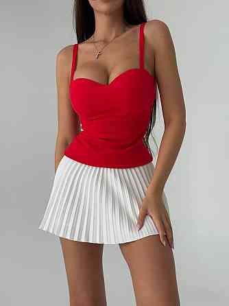 Женская эффектная майка пуш-ап с эффектом «утяжки» на бретелях креп дайвинг Одесса