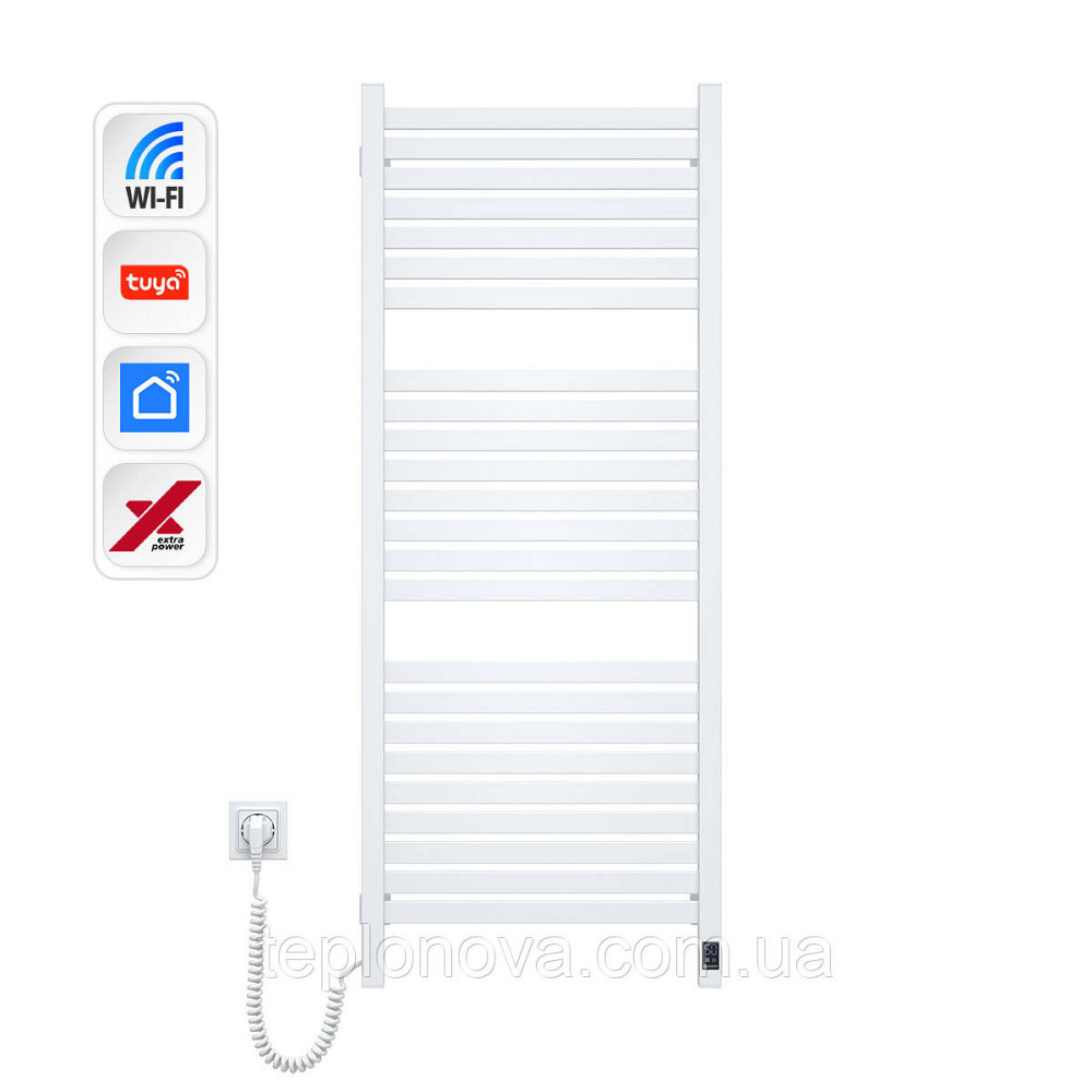 Электрический полотенцесушитель NAVIN Авангард X 480х1200 Sensor с WI-FI левосторонний, белый Черновцы - изображение 1