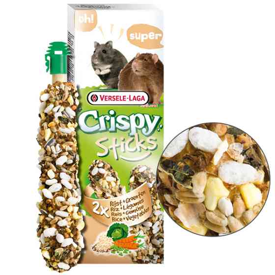Versele-Laga Crispy Sticks Rice & Vegetables ВЕРСЕЛЕ-ЛАГА КРИСПИ РИС С ОВОЩАМИ лакомство для хомяков, крыс, мышей Киев