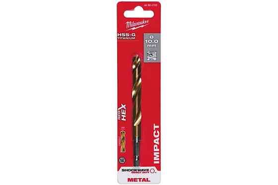 Сверло по металлу RedHEX HSS-G TiN (10х76х120 мм) Milwaukee 48894723 Коломия