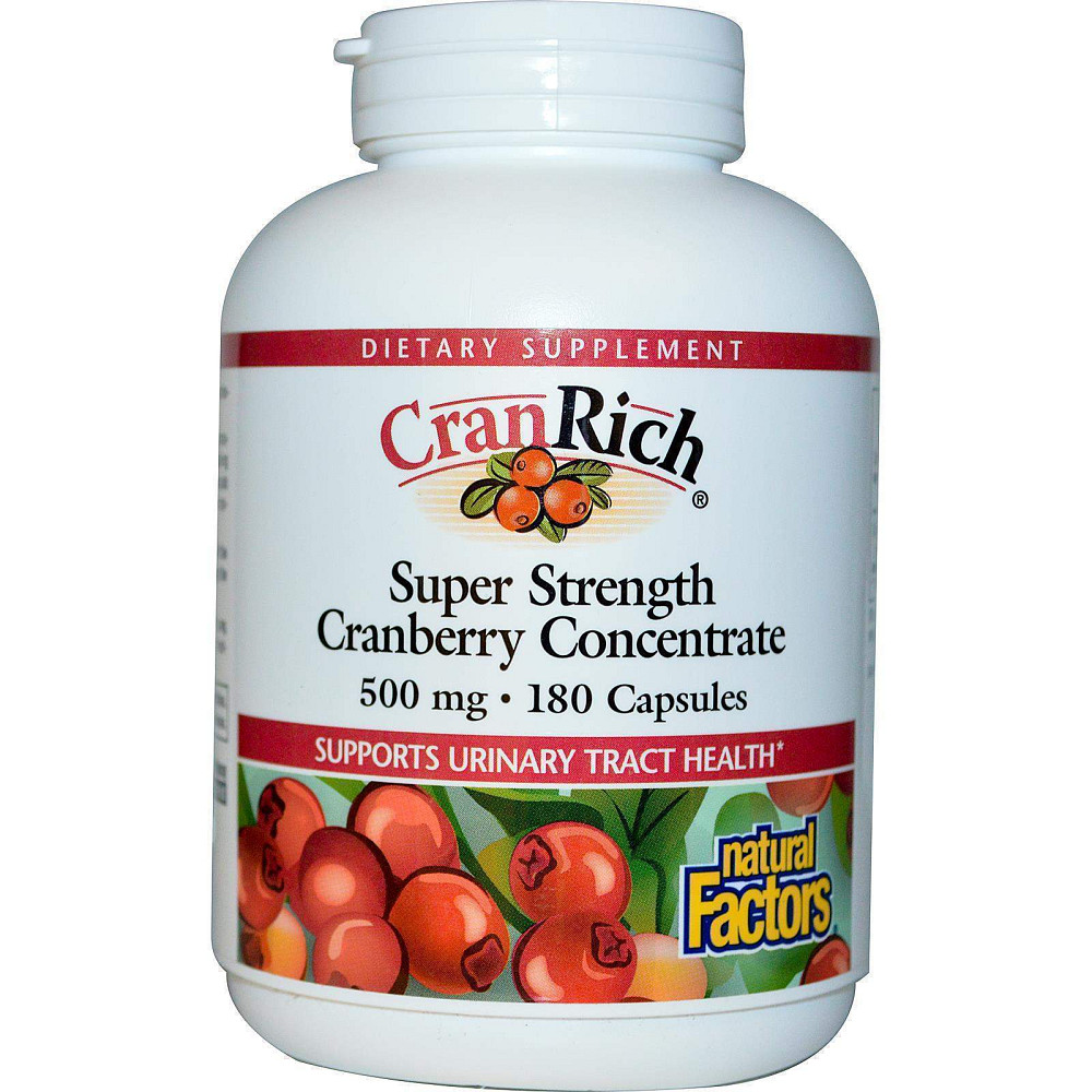 Концентрат клюквы (Super Strength Cranberry Concentrate) 500 мг 180 капсул Киев - изображение 1