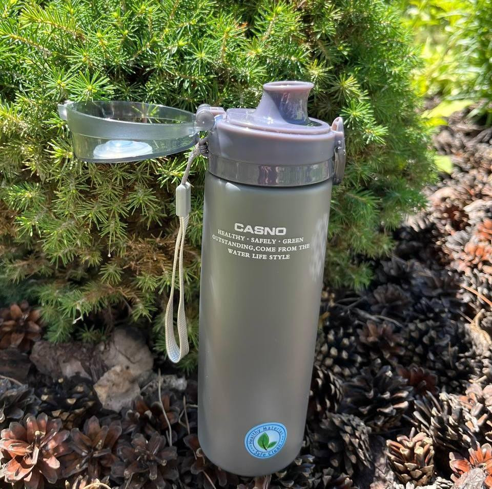 Пляшка для води CASNO 650 мл KXN-1157 Сіра Каменское - изображение 9