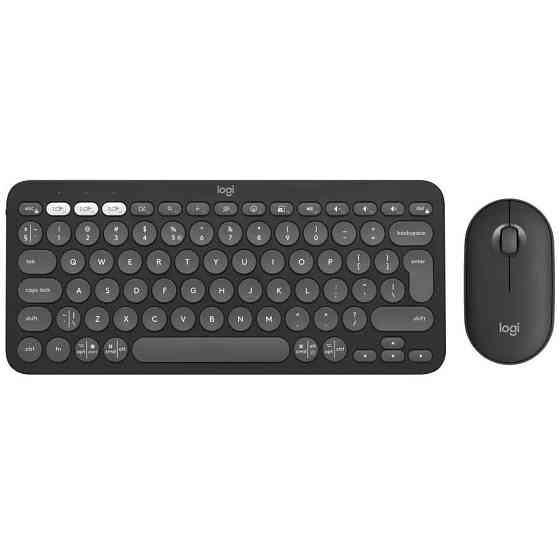 Комплект (клавіатура, миша) бездротовий Logitech Pebble 2 Combo for Mac Graphite (920-012244) Чорний Харьков
