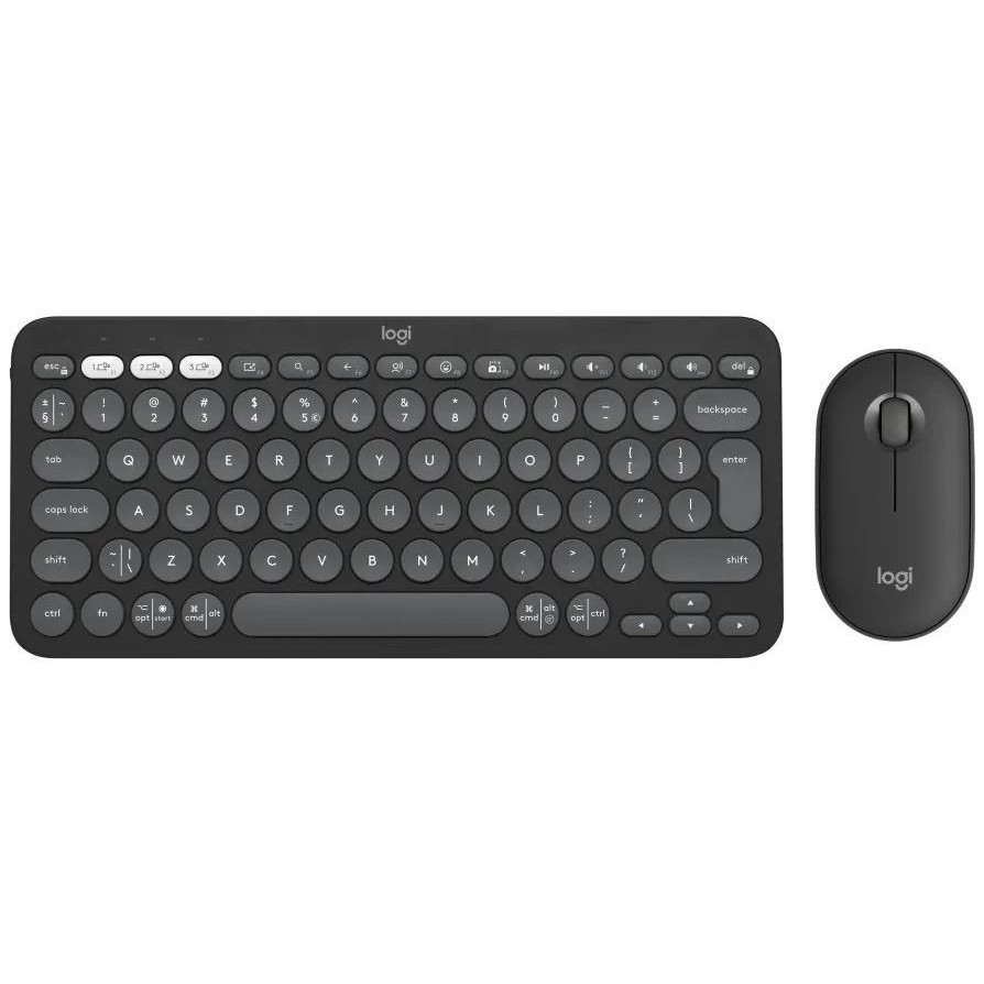 Комплект (клавіатура, миша) бездротовий Logitech Pebble 2 Combo for Mac Graphite (920-012244) Чорний Харьков - изображение 1