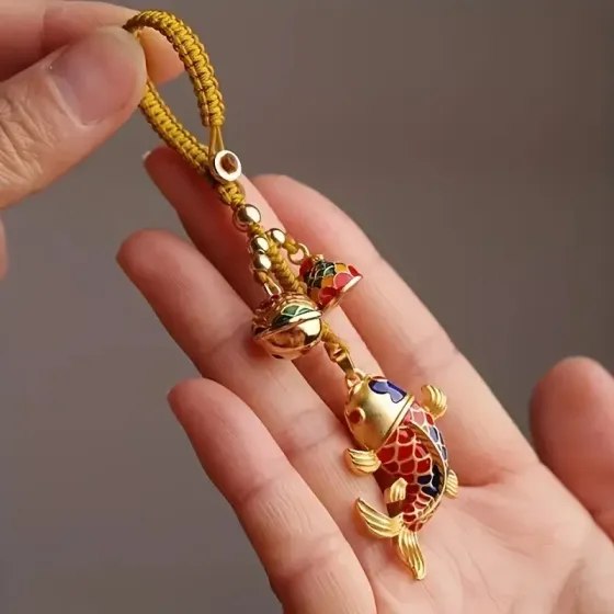 Брелок-оберіг «Короп кої» з дзвіночком – 11 см Київ