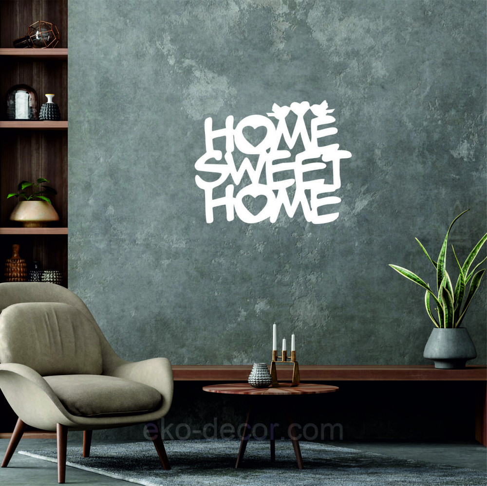 Декоративное настенное Панно «Нome sveet home», Декор на стену 90*71 см, Белый Киев - изображение 7