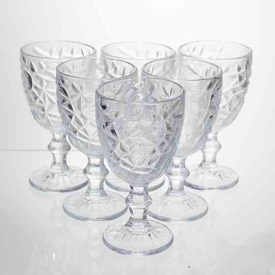 Набір келихів для вина 6 штук 240 мл винні келихи на ніжці скляні фужери для вина подарункові HP-19-166 Коломыя