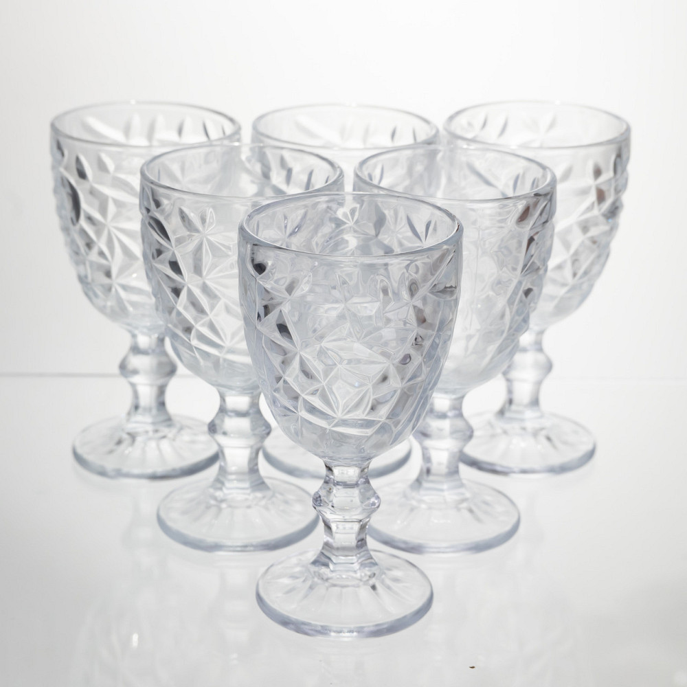 Набір келихів для вина 6 штук 240 мл винні келихи на ніжці скляні фужери для вина подарункові HP-19-166 Коломыя - изображение 1