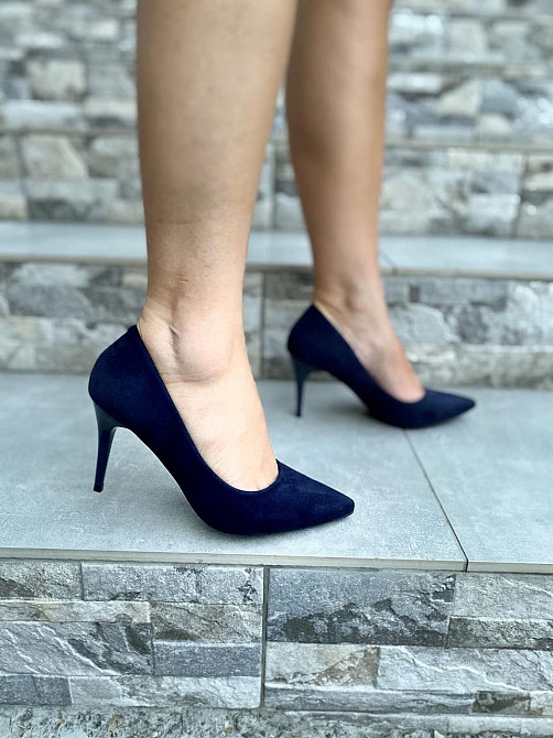 Comer Туфлі жіночі COMER темно-сині (весна-осінь, еко-замша) (2396) 37 Коломия - фото 1
