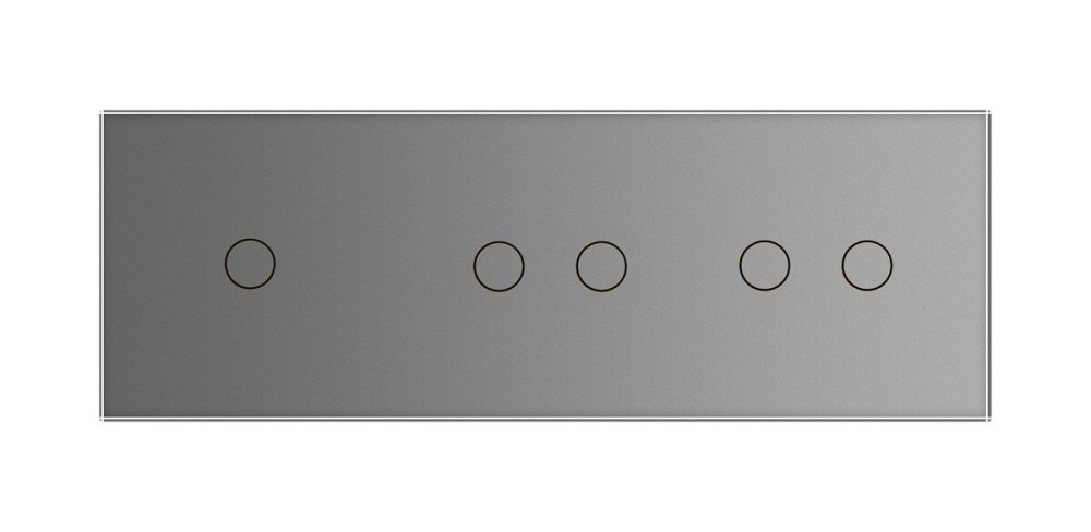 Розумний сенсорний ZigBee вимикач 5 сенсорів (1-2-2) Livolo сірий скло (VL-C701Z/C702Z/C702Z-15) Коломыя - изображение 2