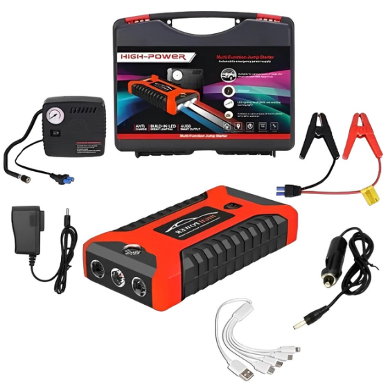 Пусковий пристрій Jump Starter з компресором 9596 для авто, заряджання акумулятора, ноутбука, телефону Одеса