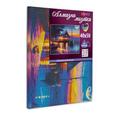 Картина по номерам Santi Річковий захід сонця 40*50 см алмазна мозаїка (954717) Вінниця