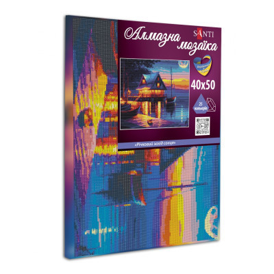 Картина по номерам Santi Річковий захід сонця 40*50 см алмазна мозаїка (954717) Вінниця - фото 2