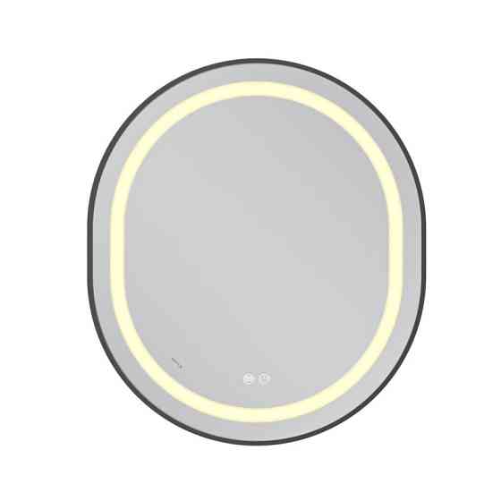 Дзеркало Mixxus Premium ELLIPSE MV05-80x70-Reverse BLACK з Led Touch, Anti-fog, димером (3-6,5kK) (MP6646) Київ