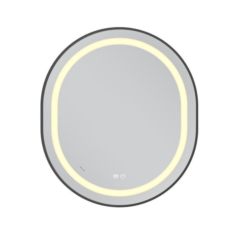 Дзеркало Mixxus Premium ELLIPSE MV05-80x70-Reverse BLACK з Led Touch, Anti-fog, димером (3-6,5kK) (MP6646) Київ - фото 2