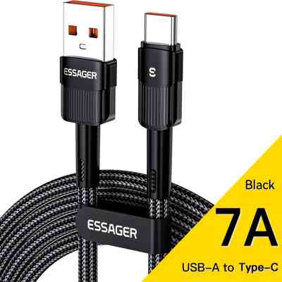 Дата кабель USB 2.0 AM to USB-C 3.0m 7A black Essager (EXCT-XCC01) Винница