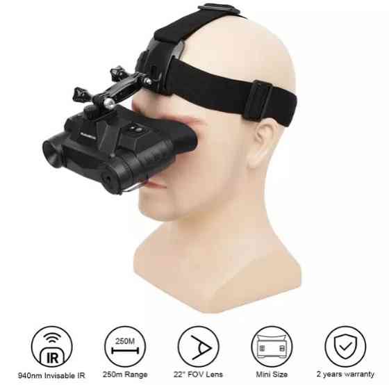 Прибор ночного видения G1 Night Vision 4.5х 1920x1080P невидимая волна 940nm с креплением на голову Винница